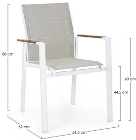 Set di 6 poltroncine KUBIK impilabili bianco