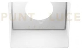 Doride faretto da incasso 1 luce quadrata gu10 bianca in gesso ip44...