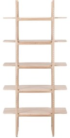 Libreria in legno massiccio di rovere, altezza 216 cm Muse - Gazzda