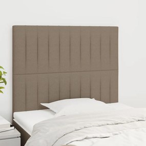 Testiera 2 Pz Tortora 80x5x78/88 Cm İn Tessuto /
