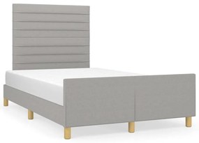 Giroletto Senza Materasso Grigio Chiaro 120x190 Cm İn Tessuto /