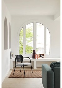 Sedia da pranzo nera e grigia in frassino Eclipse - Teulat