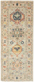 Samarkand Tappeto orientale 80 x 190 Grigio (Pakistan) Annodato A Mano