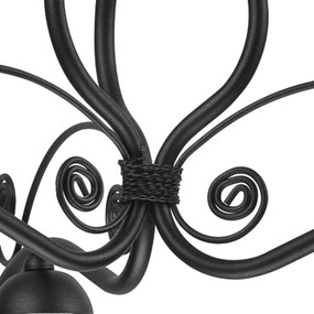 Lampadario a sospensione con catena RETRO II 3xE27/60W/230V nero