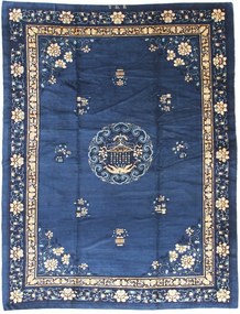 Peking Tappeto orientale 270x360 Blu (Cina) Annodato A Mano