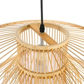 Immax 08255L - Lampadario a sospensione con filo PINCHOS 1xE27/40W/230V diametro 50 cm bambù