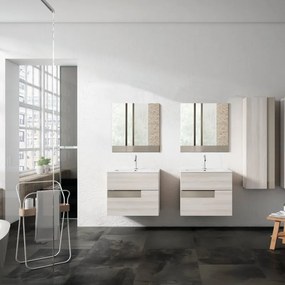 Mobile da bagno sotto lavabo VISOBATH Vision betulla laminato opaco L 60 x H 55 x P 45 cm 2 cassetti, lavabo non incluso