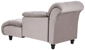 Chaise longue grigio talpa sinistra LORMONT Beliani