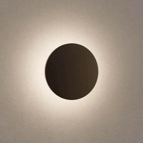 Applique LED IP65 Luce Indiretta 12W Tonda Nera Colore Bianco Naturale 4.200K