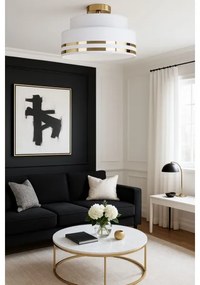 Plafoniera TAMI 1xE27/60W/230V diametro 40 cm bianco/oro