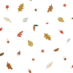 Carta da parati per bambini 10 m x 50 cm Autumn Leaves - Lilipinso
