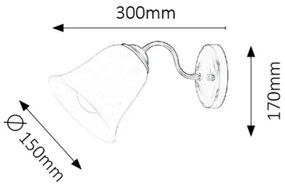 Rabalux 7259 - Applique FABIOLA 1xE27/40W/230V bianco