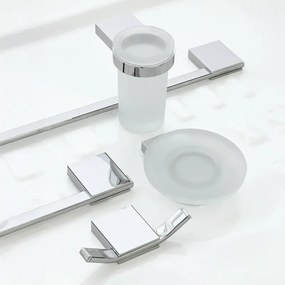 Portasciugamani a muro 55 cm in acciaio cromato Futura