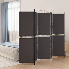 Divisorio A 5 Pannelli Marrone 250x200 Cm İn Tessuto /