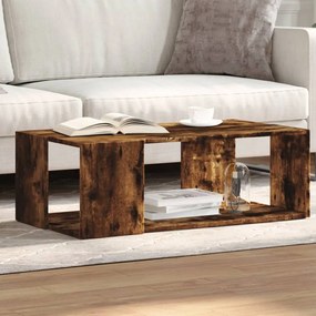 Tavolino Da Salotto Rovere Fumo 89,5x48x30 Cm Legno Multistrato /
