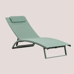 Lettino reclinabile in alluminio Dulem Celadon - Sklum