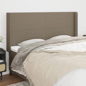 Testiera Ad Orecchio Tortora 163x16x118/128 Cm İn Tessuto /