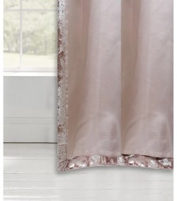 Tende rosa in set da 2 168x229 cm Crushed Velvet - Catherine Lansfield