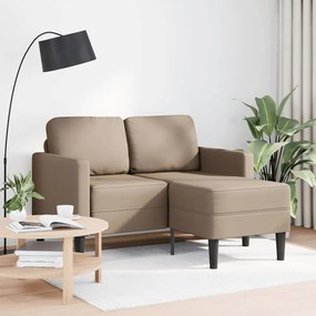 Divano 2 Posti Con Chaise A L Cappuccino 125 Cm İn Similpelle /