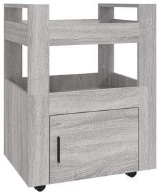 Carrello da cucina grigio sonoma 60x45x80 cm legno multistrato