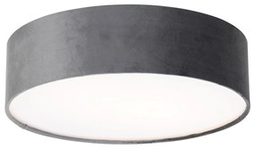 Plafoniera moderna grigia 40 cm con interno dorato - Drum