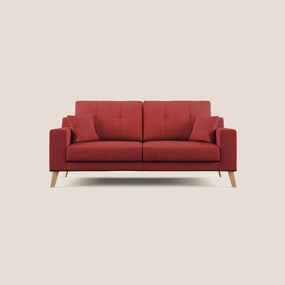 Danish divano moderno in tessuto morbido impermeabile T02 rosso 186 cm