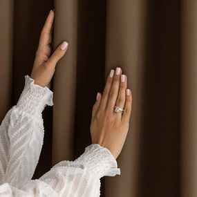 Tenda parzialmente oscurante marrone 140x250 cm Carli Tie – Restilo