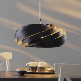 Lampada a sospensione Vento Domiluce, dimmerabile, Nero, Soggiorno / Sala da pranzo, Metallo, Moderno, Lampada a sospensione