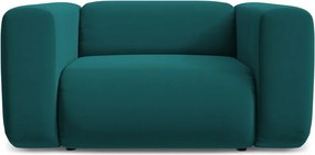 Poltrona turchese con rivestimento in velluto Ekahi – Makamii