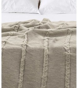 Copriletto beige 200x220 cm Trenza – Oyo Concept