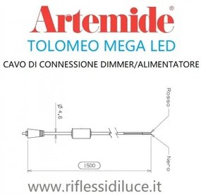 Artemide ricambio per Tolomeo mega led cavo di connessione dimmer/alimentatore