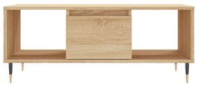 Tavolino salotto rovere sonoma 90x50x36,5 cm legno multistrato