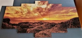 Quadri 5 pezzi – Scogliere del mare