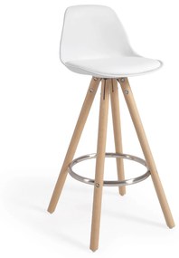Kave Home - Sgabello Slad bianco alto 65 cm