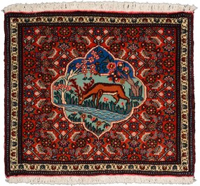 Afshar Tappeto persiano 90 x 60 Rosso (Iran) Annodato A Mano