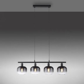 JUST LIGHT. 15421-18 - Lampadario a sospensione con filo ZEA 4xE14/25W/230V nero