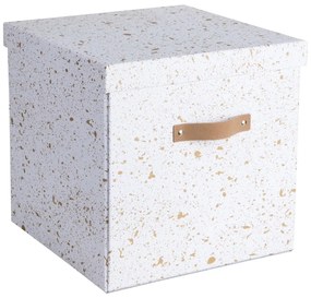 Scatola portaoggetti in oro e bianco Logan - Bigso Box of Sweden