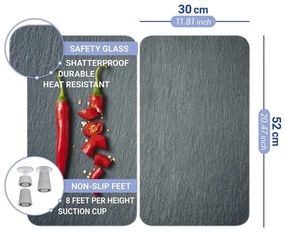 Set di 2 copri stufe in vetro, 52 x 30 cm Cayenne - Wenko