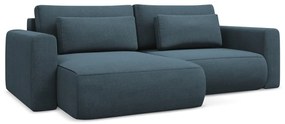 Divano angolare blu allungabile/con contenitore (con penisola a sinistra/con chaise lounge) Kapua – Makamii