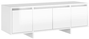 Mobile tv bianco lucido 120x30x40,5 cm in truciolato