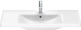 Lavabo 100x48 da incasso soprapiano per mobile Monoforo con Troppopieno Bianco Lucido D-Neo 236710 Duravit