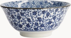 Set di 6 ciotole in porcellana Hana Blue