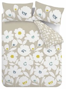 Biancheria da letto bianca e beige per letto matrimoniale 200x200 cm Craft Floral - Catherine Lansfield