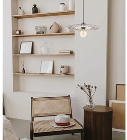 Lampadario a sospensione con filo FALCO 1xE27/60W/230V diametro 40 cm beige