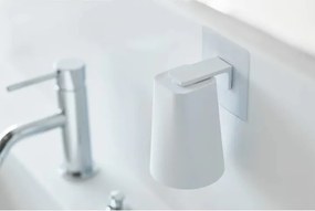 Porta dispenser per sapone bianco autoportante in plastica con tazza Film Hook - YAMAZAKI