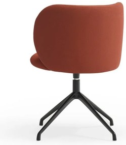 Sedia da pranzo color mattone in imbottito Mogi – Teulat