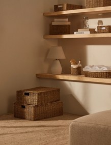 Kave Home - Set Tossa di 2 scatole con coperchio in fibre naturali 57 x 36 cm / 60 x 40 cm