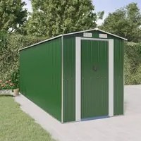 Capanno da Giardino Verde 192x523x223 cm Acciaio Zincato 3147431