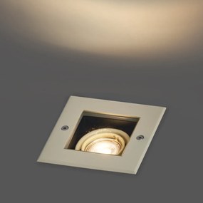 Faretto da terra moderno beige GU10 50mm orientabile e inclinabile IP65 - Oneon