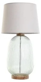 Lampada da tavolo Home ESPRIT Verde Beige Legno Cristallo 50 W 220 V 32 x 32 x 61 cm